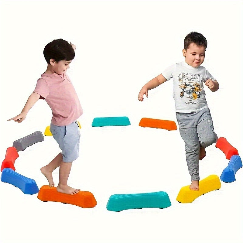 Fidtoy Colorful River Stones Balance Set for Toddlers Fine Motor Skills and Coordination