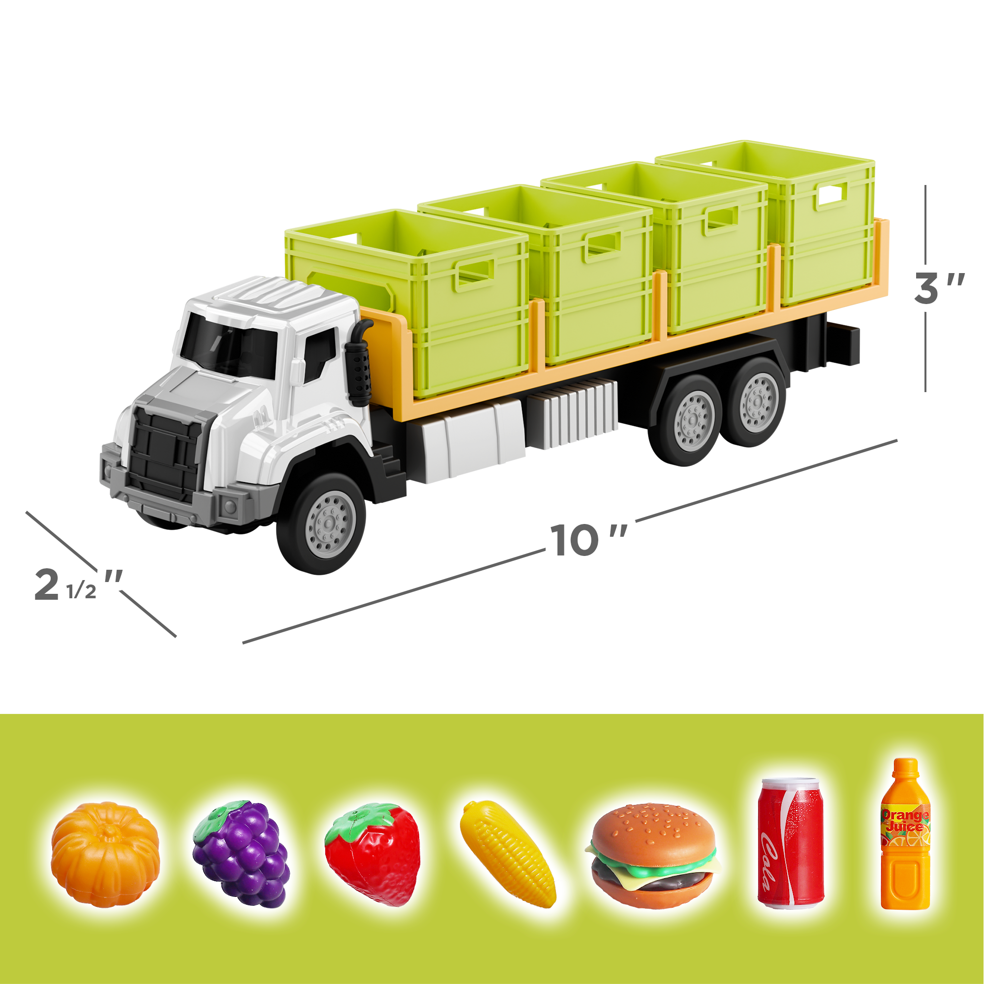 Fidtoy Camion de transport alimentaire à friction pour enfants