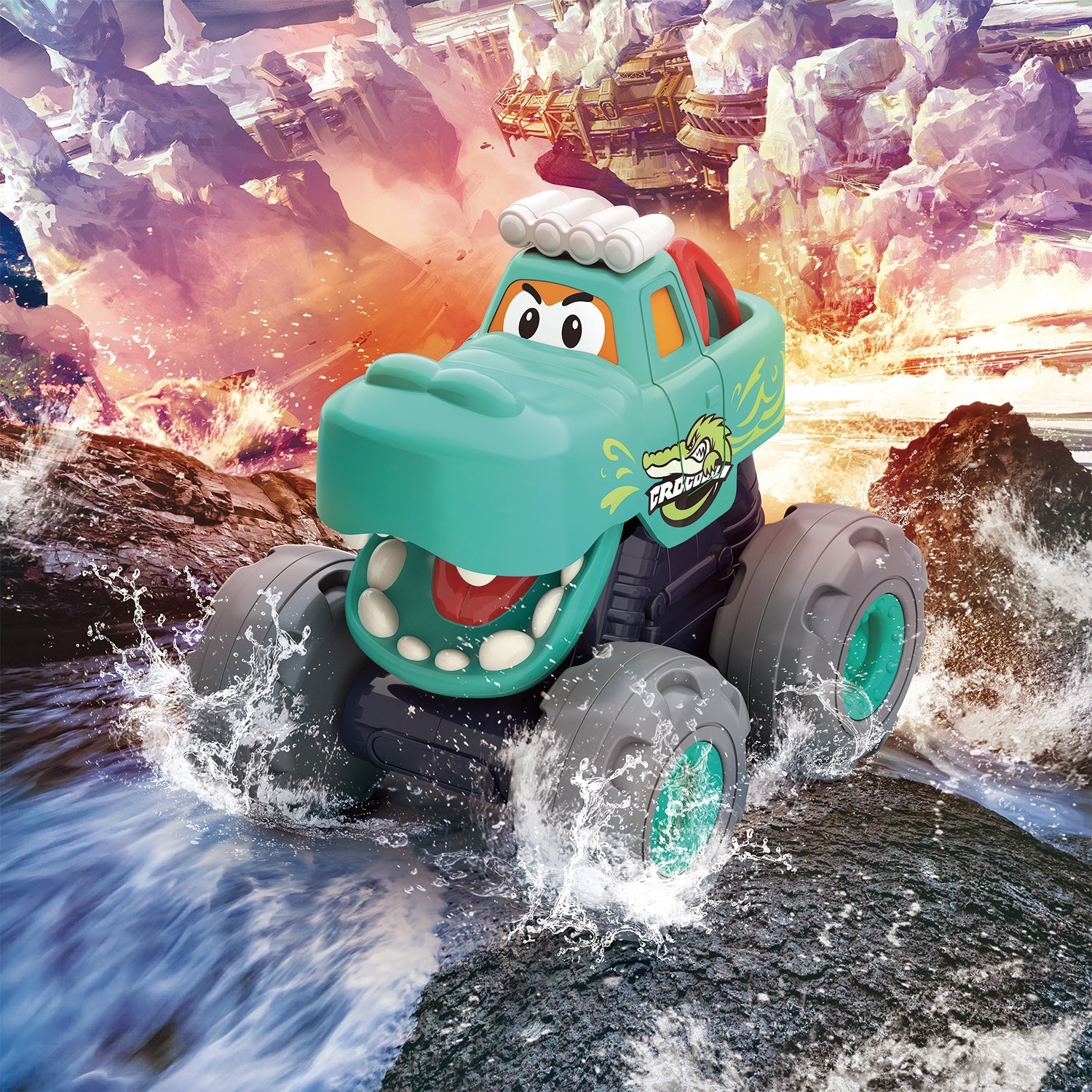 Fidtoy Animal Monster Truck Toy Set for Toddlers
