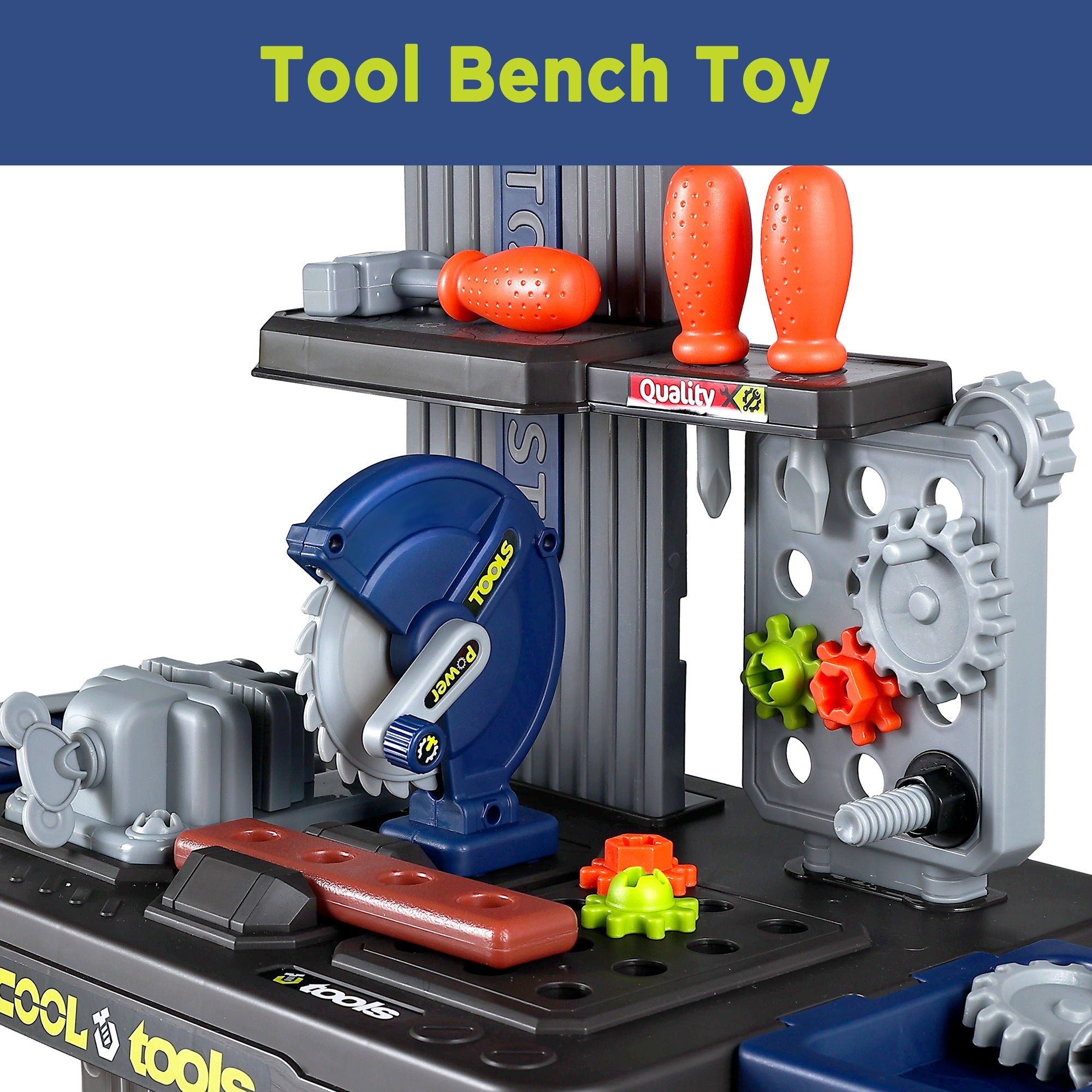 Fidtoy Kids Tool Bench Set Pretend Play Construction Workbench Toy