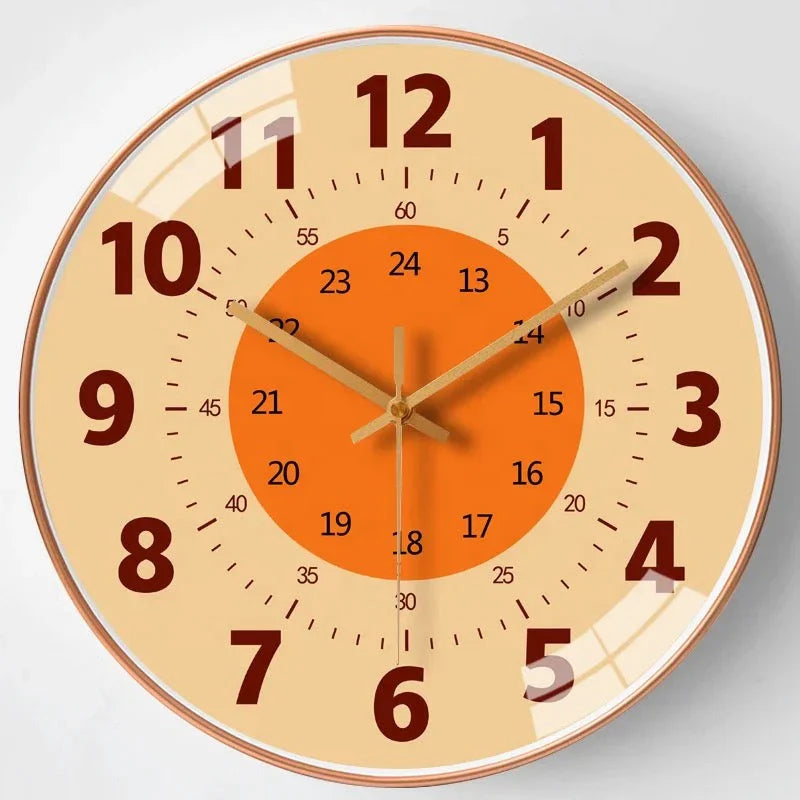 Non Ticking Home Wall Mounted Clock Wall Decor