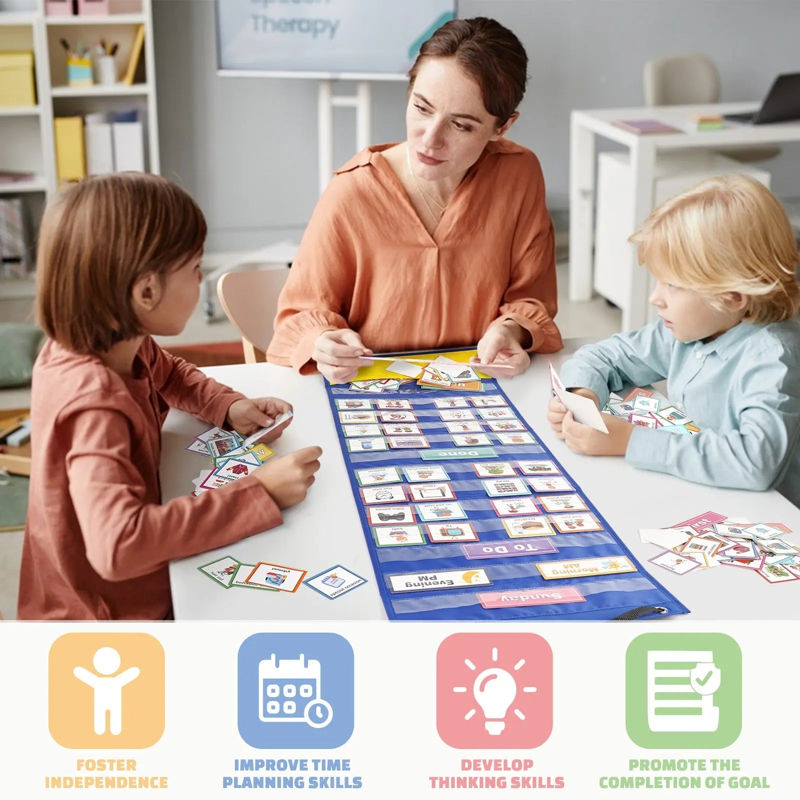 132 Visual PECS Cards Weekly Behaviour Board for Autism & ADHD