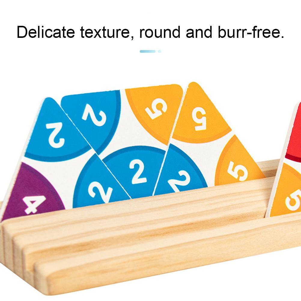 Fidtoy Triangle Numbers Wooden Jigsaw Puzzle for Kids | Wooden Number Puzzle Board Game, Parent-Child Interactive Puzzle, Spatial Reasoning, Short-Term Memory & Problem-Solving Toy Age 3+