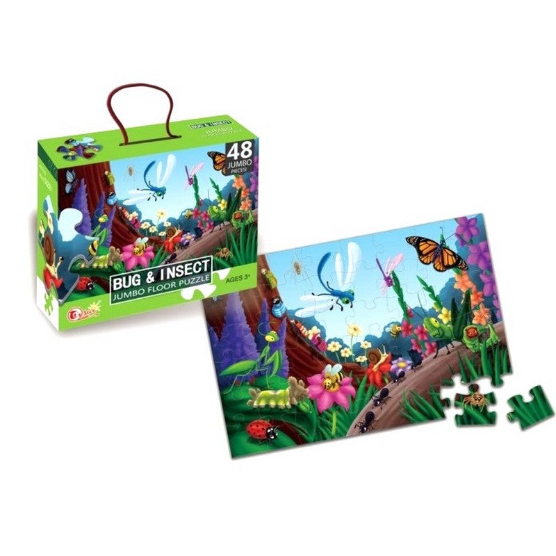 Rompecabezas de piso de insectos y bichos gigantes de Fidtoy para niños