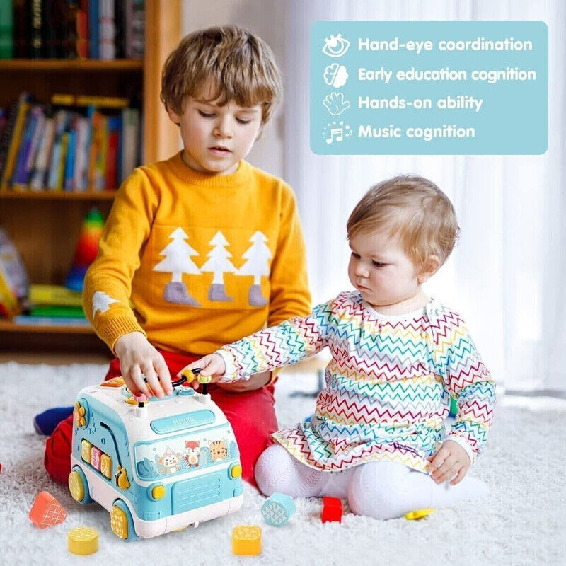 Autobus Fidtoy Musical d'activités avec lumières et sons