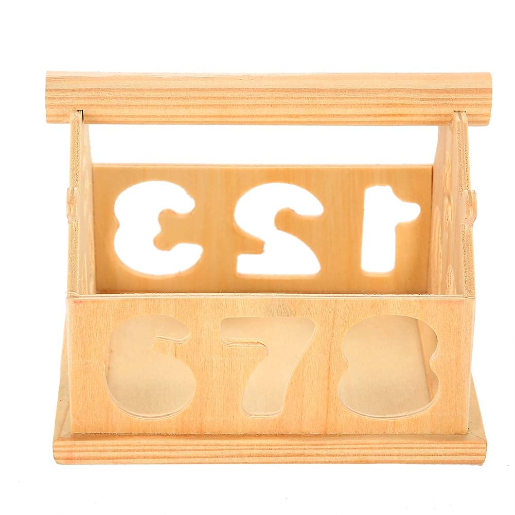 Fidtoy Wooden Number House Toy for Kids | Montessori Counting and Shape Learning