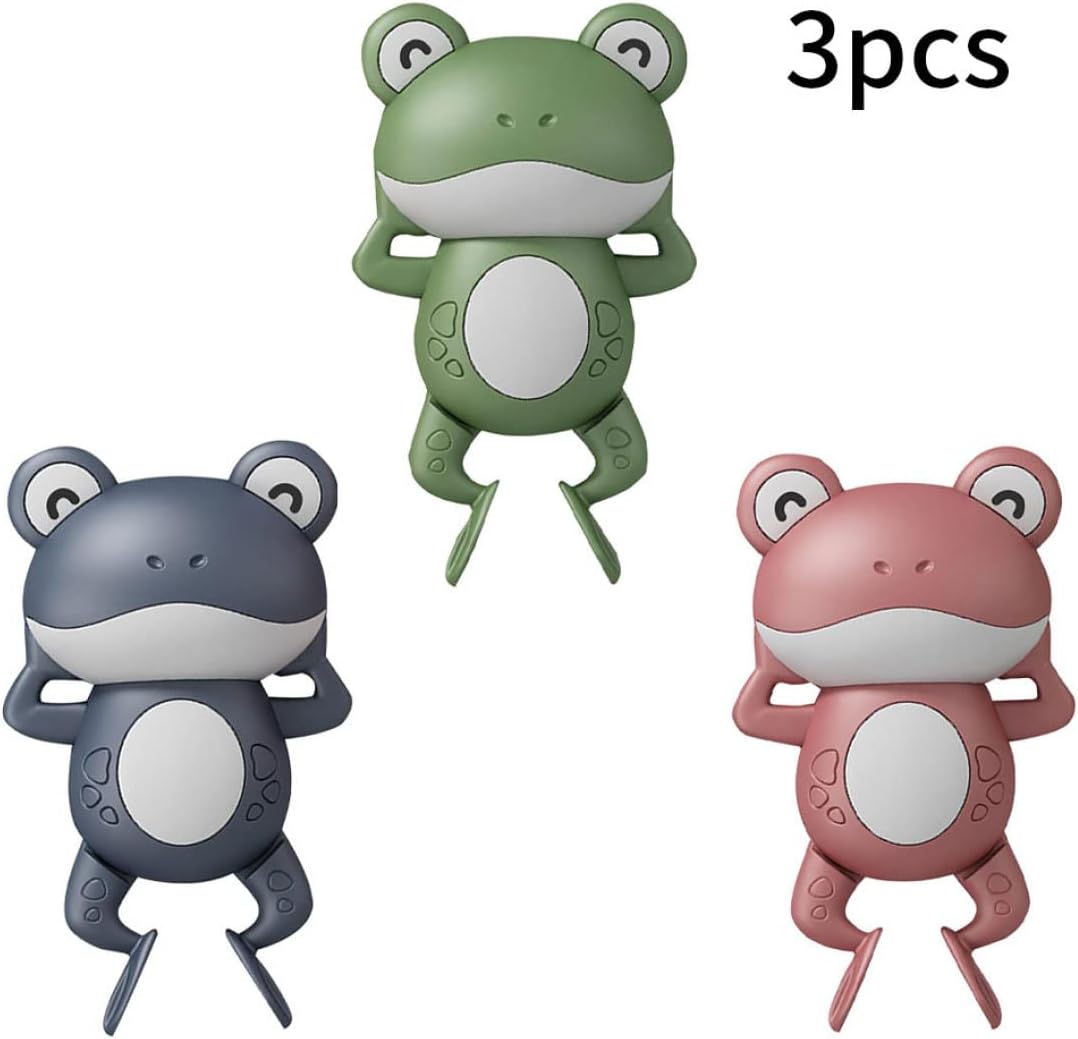 Fidtoy Jouets de Bain Grenouille à Remonter pour Tout-petits – Jouets Aquatiques Grenouille Flottante Lot de 3