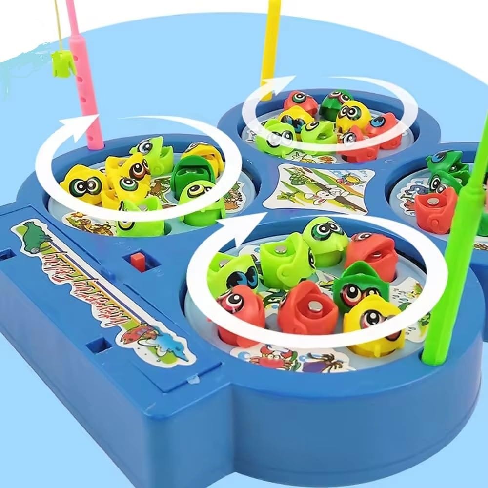 Juego de pesca magnético giratorio para 4 jugadores - 390