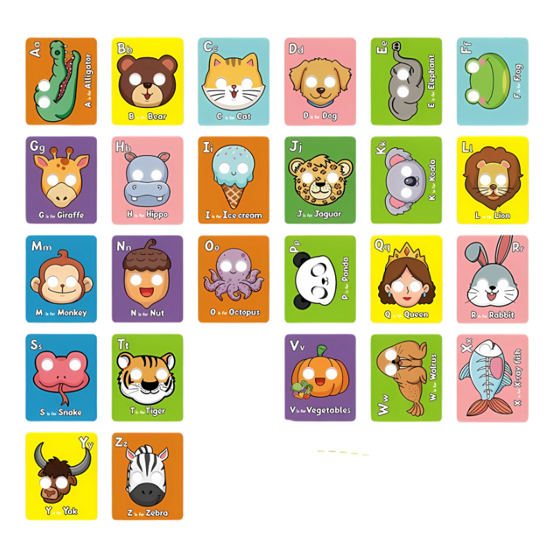 Animal Alphabet Flash Cards – Montessori Learning Letters & Educational Toy for Kids
