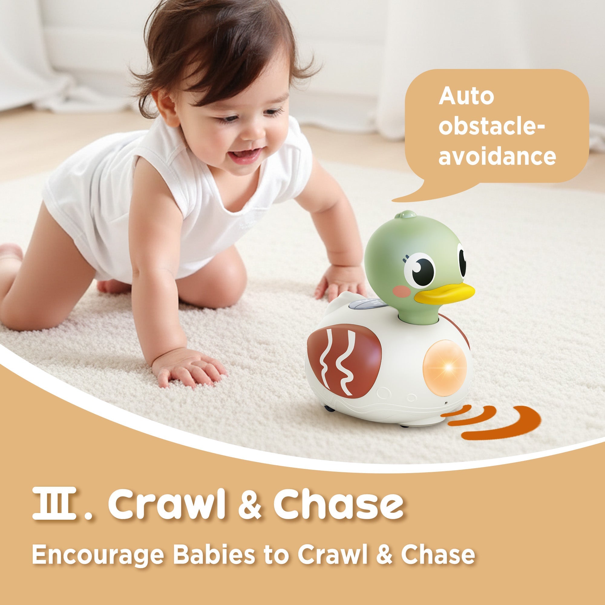 Fidtoy Juguete Musical Pato para Bebé con Luces y Sonidos