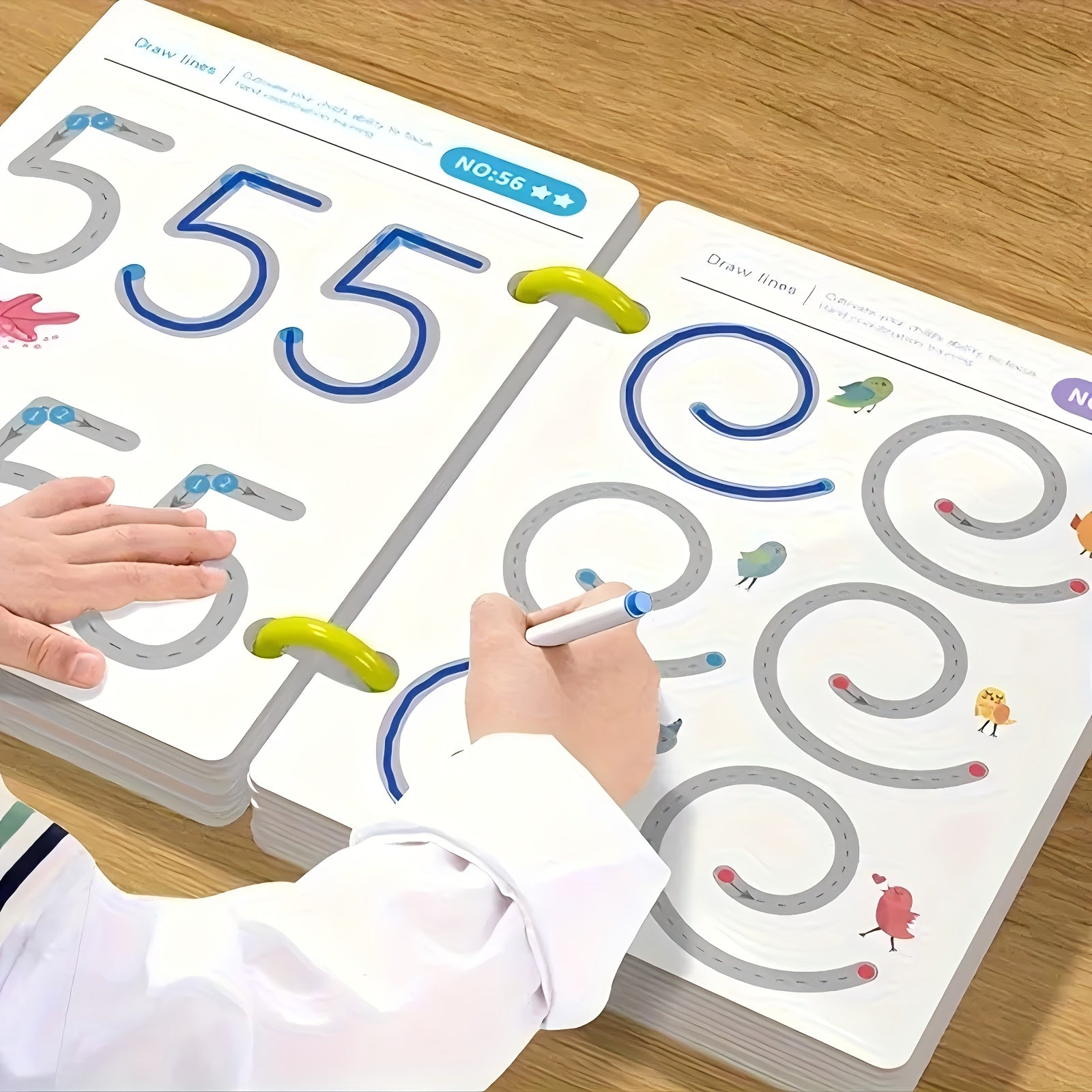 Cuaderno mágico reutilizable Fidtoy para practicar para niños pequeños – Juguete de aprendizaje de escritura y dibujo que se limpia