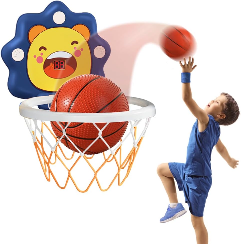Canasta de baloncesto de juguete para interior Fidtoy para niños pequeños | Altura ajustable y habilidades motoras de los niños