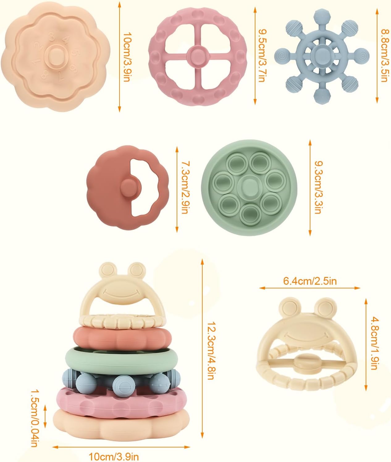 Fidtoy Montessori Stacking Teething Toy for Babies