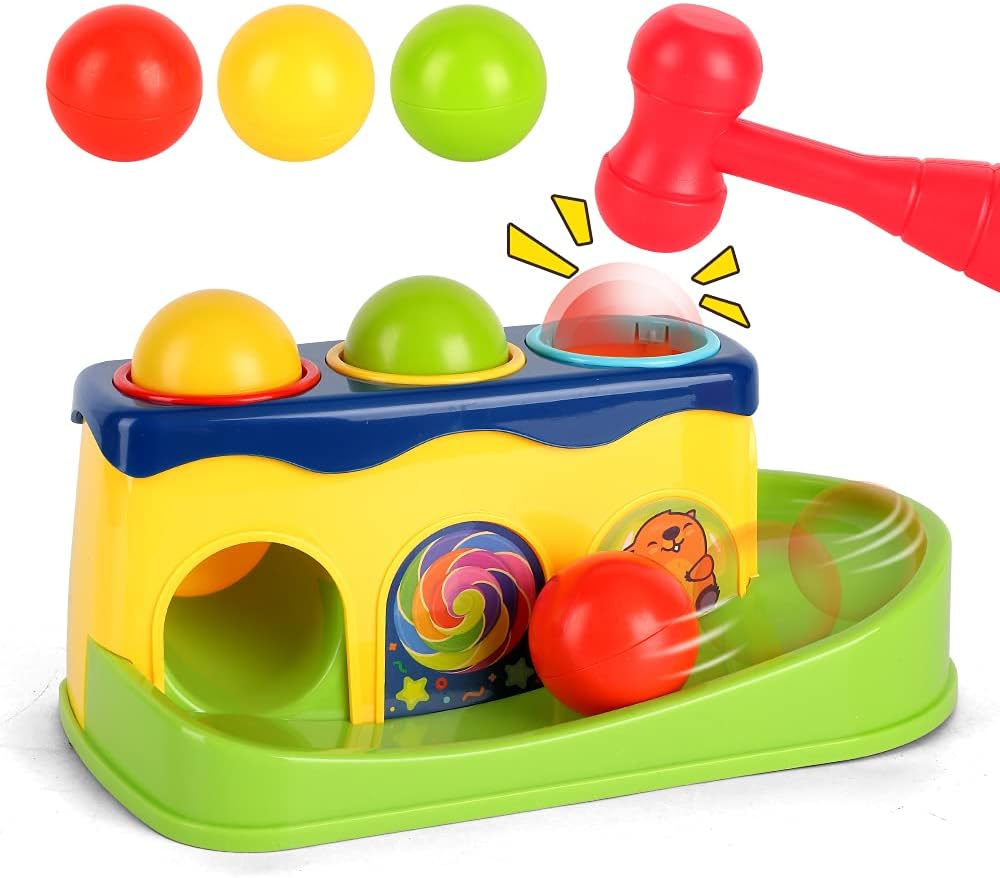 Jouet à marteler Fidtoy pour les tout-petits de 12 mois et plus