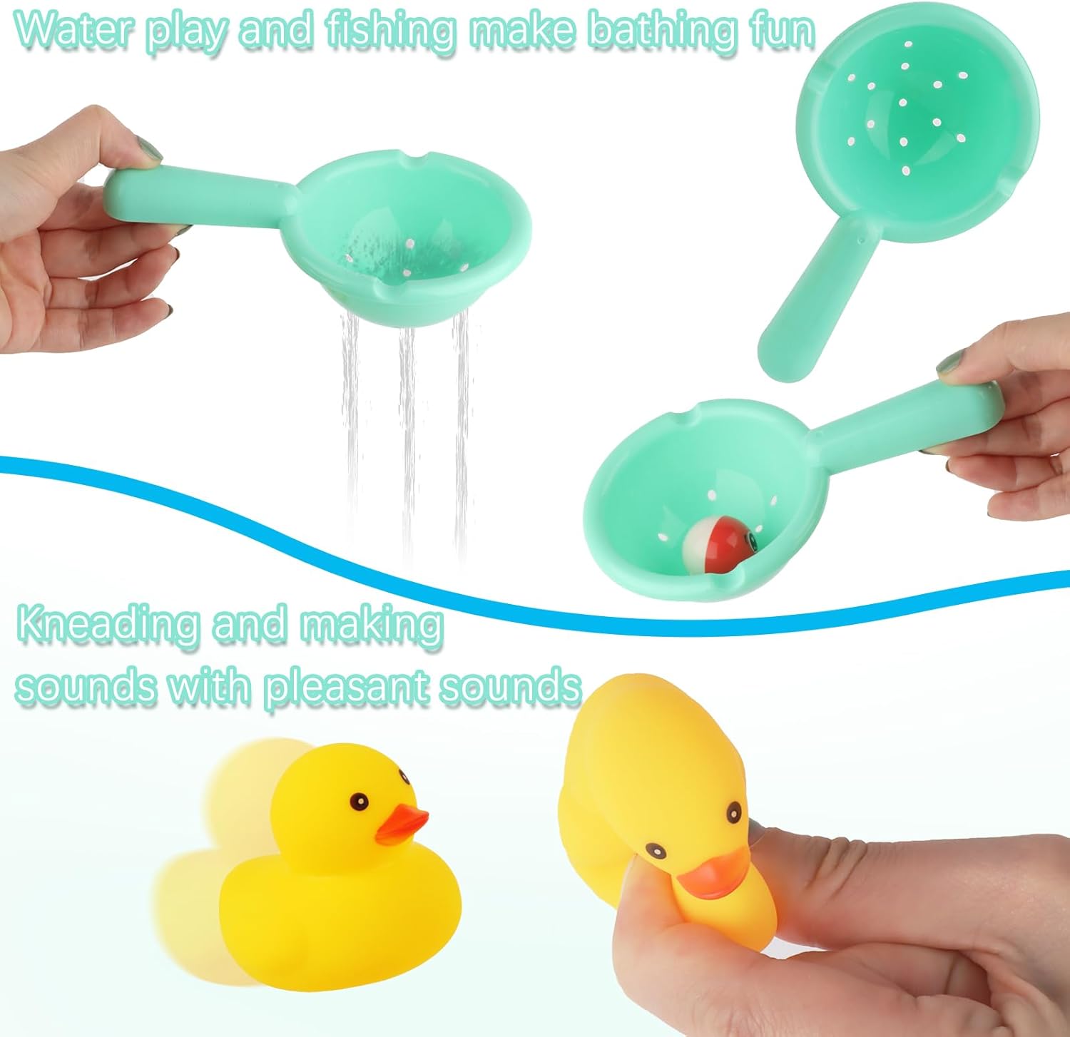 Fidtoy Bath Time Ball Track – Jeu de bain pour tout-petits – 44 pièces avec ventouses, roues à eau, balles et canards