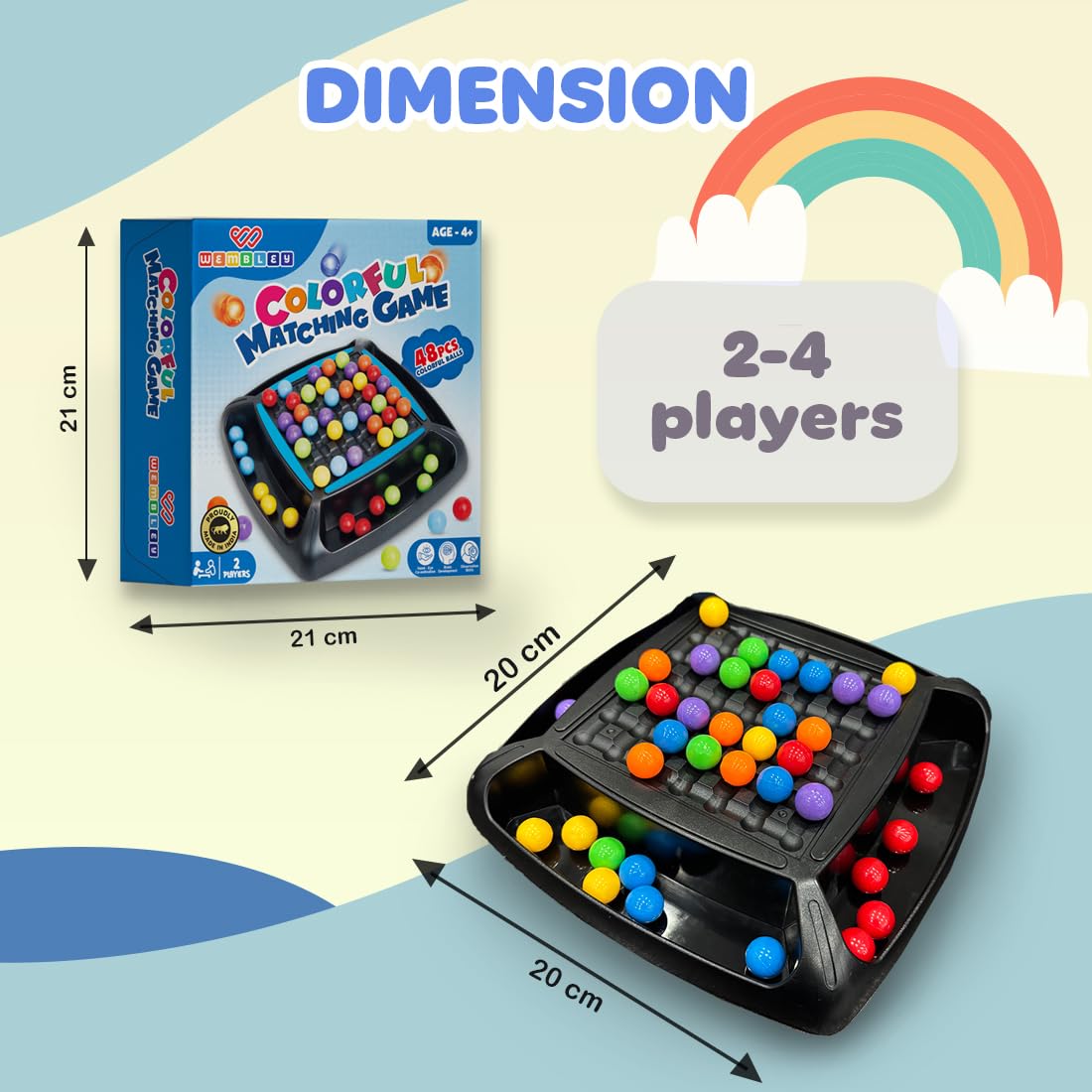 Juego Familiar de Desafío Aplasta Dulces con Bolas de Colores - 747