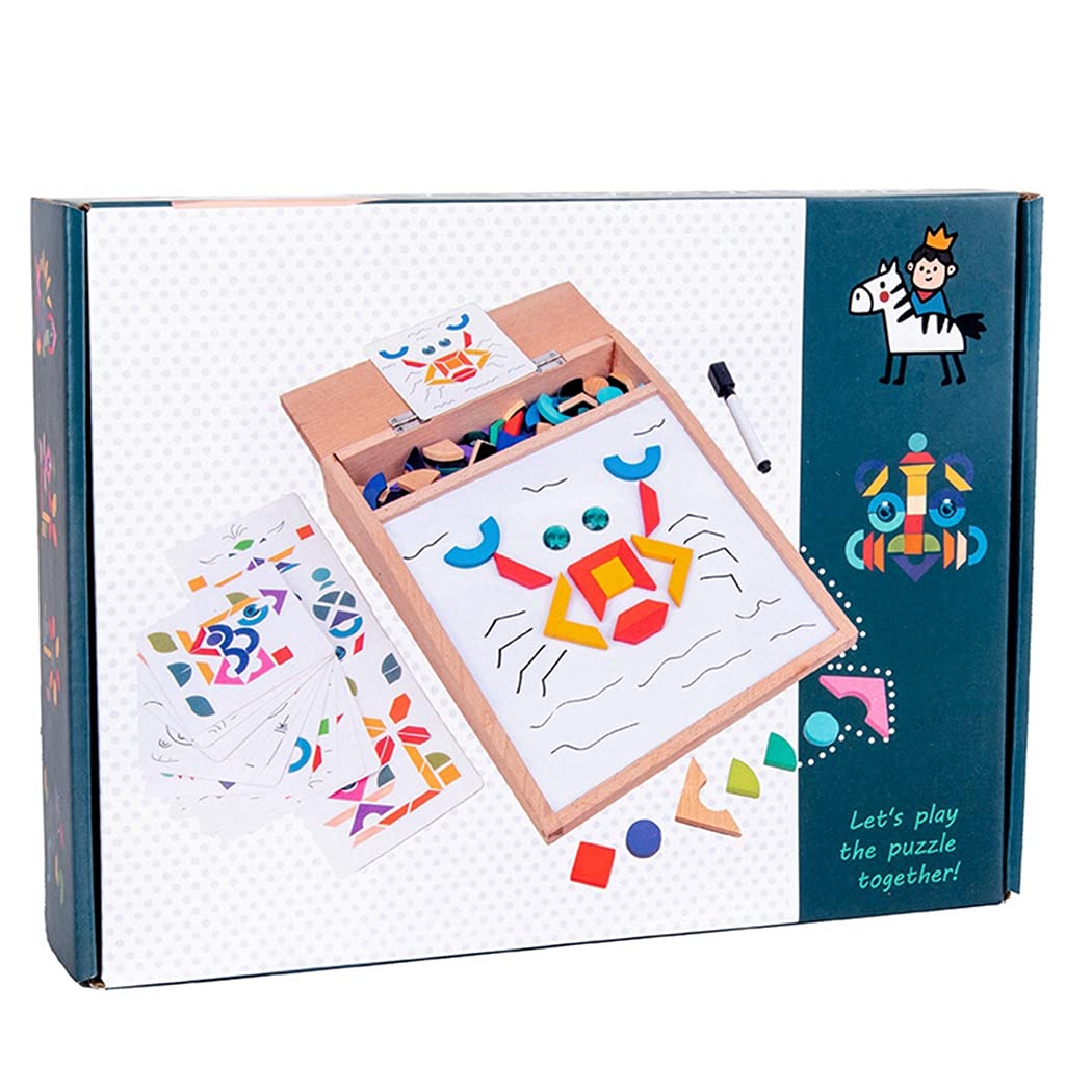 Puzle de Dibujo Magnético de Madera Multifuncional - 659
