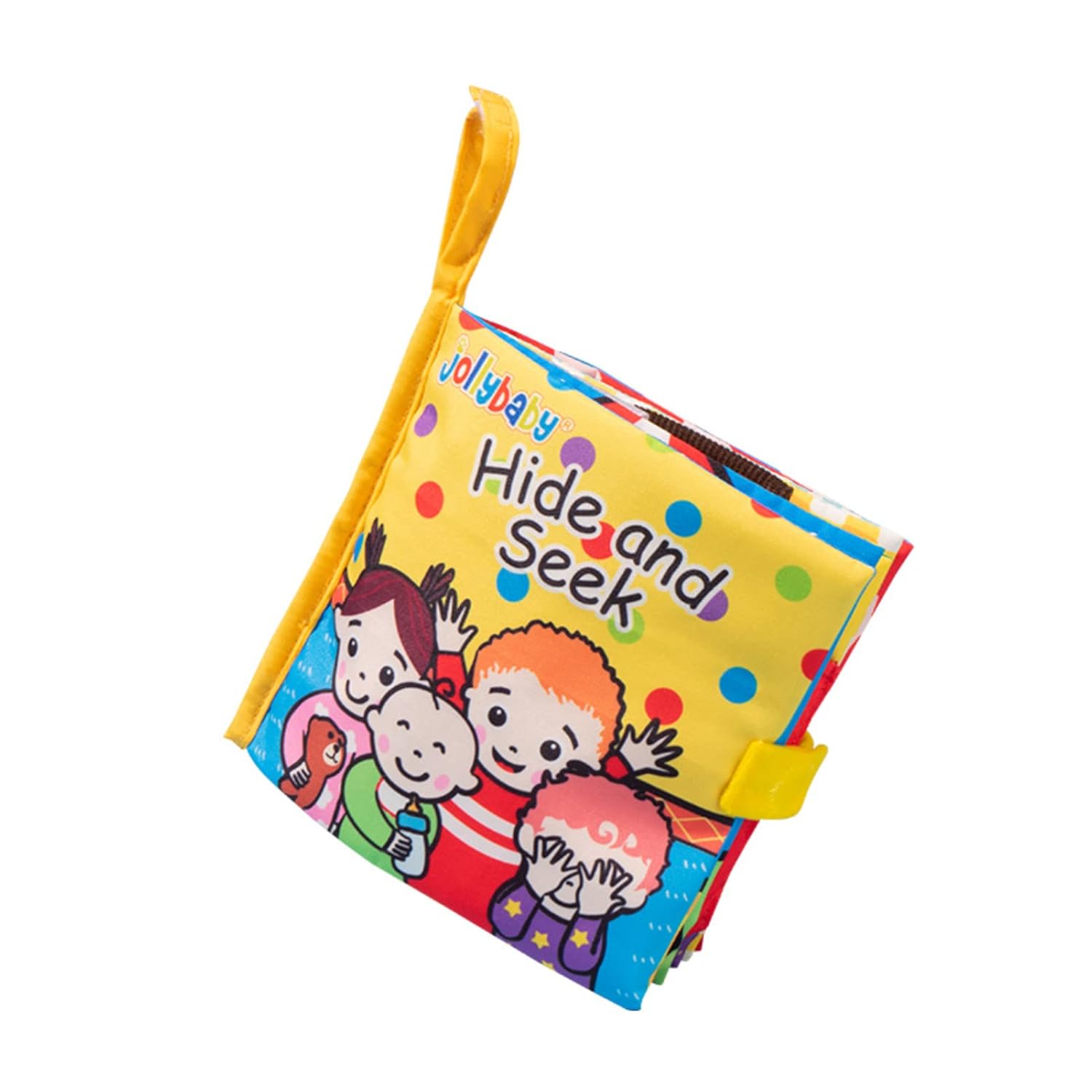 Jollybaby Libros de Tela para Bebés Peek-a-boo, Libro Suave con Sonido y Texturas para Bebés, Niños Pequeños, Juguetes Interactivos para Cochecito para el Desarrollo Temprano (Escondite)