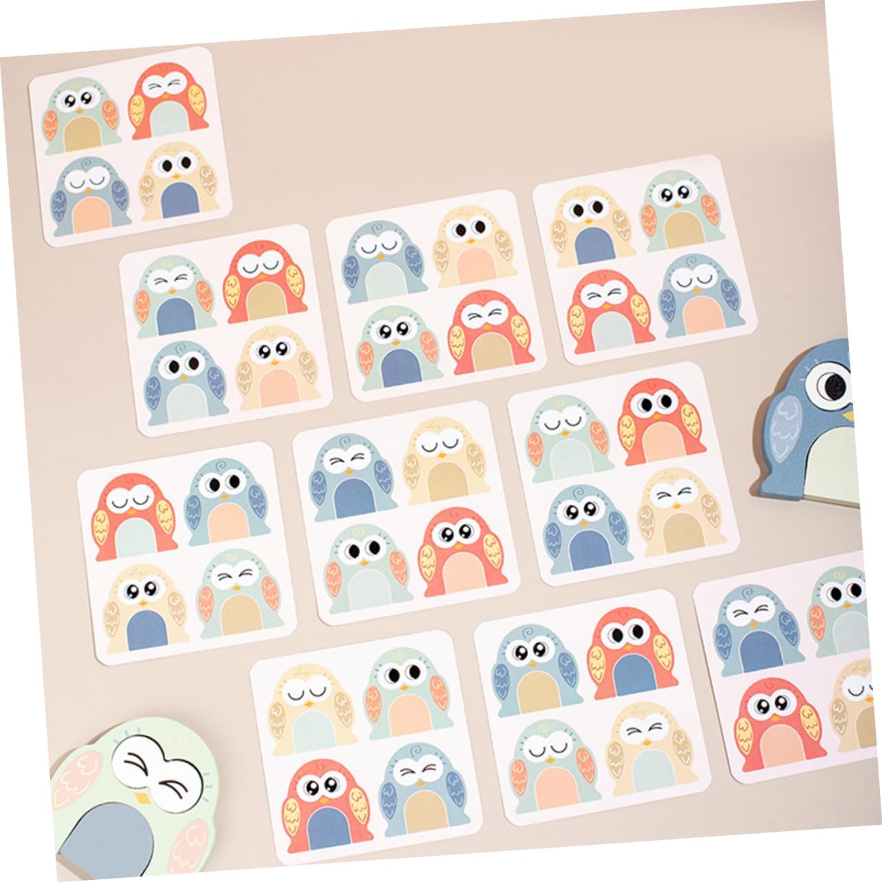 Fidtoy Animal Expression Puzzle Montessori Wooden Matching Puzzle Toy for Kids Emotional Learning Face Matching Fine Motor Skills Educational Gift