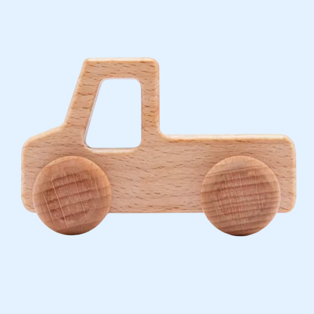 Fidtoy Wooden Wonder Wheels First Car Toy for Toddlers Montessori Learning
