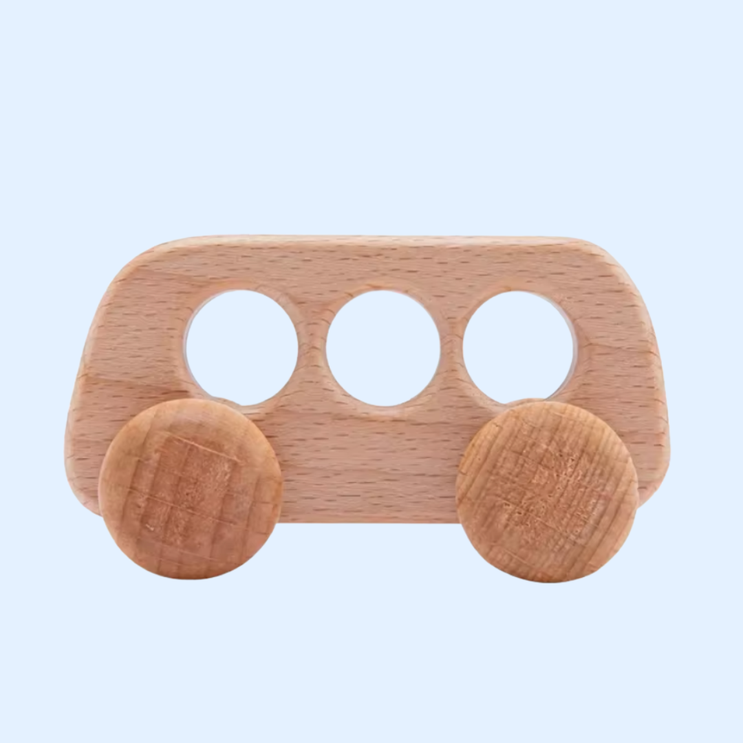 Fidtoy Wooden Wonder Wheels First Car Toy for Toddlers Montessori Learning