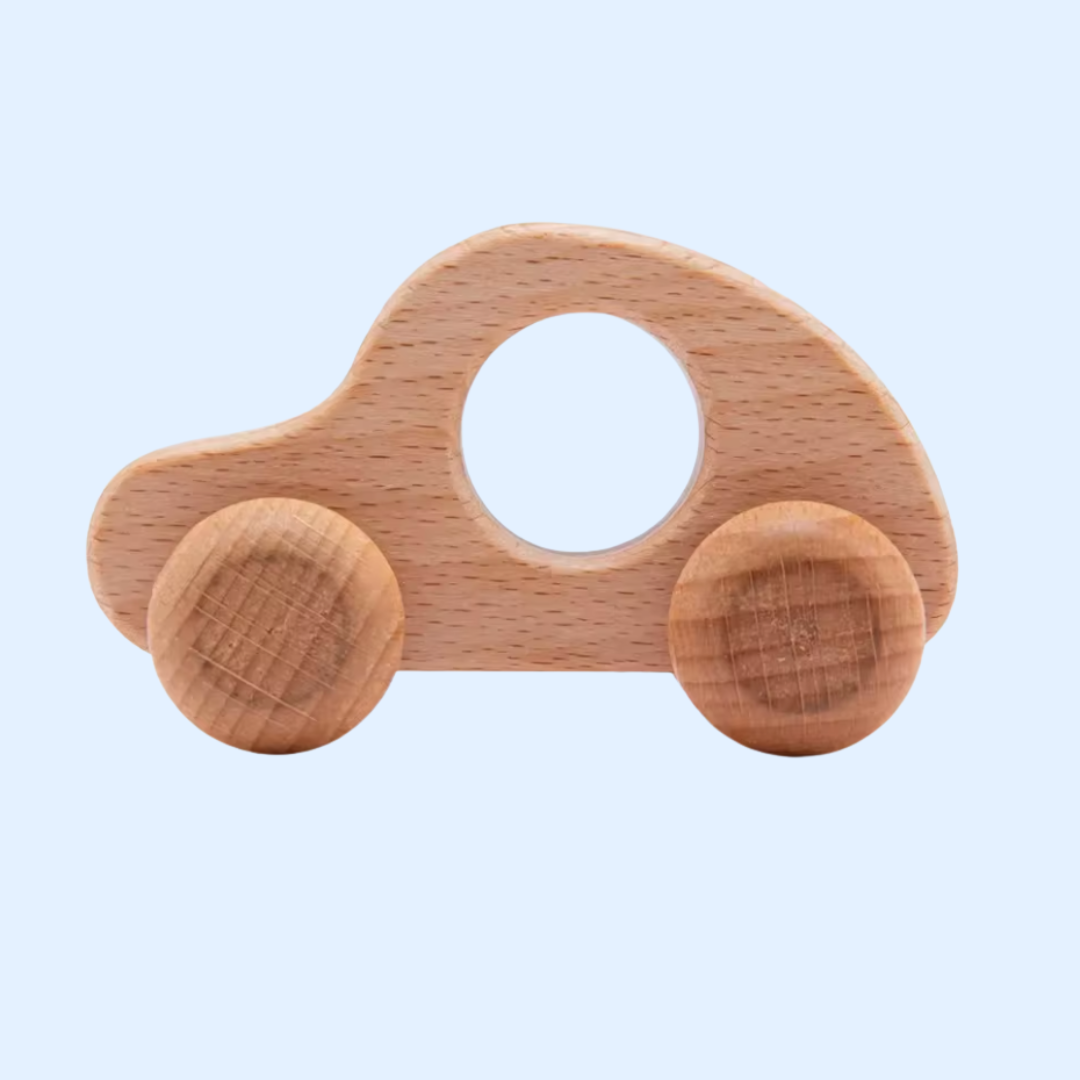 Fidtoy Wooden Wonder Wheels First Car Toy for Toddlers Montessori Learning