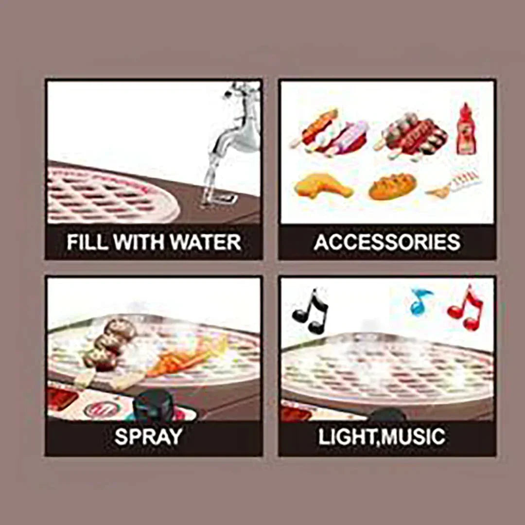 Juego de horno de barbacoa Fidtoy Mini con luces y 8 piezas