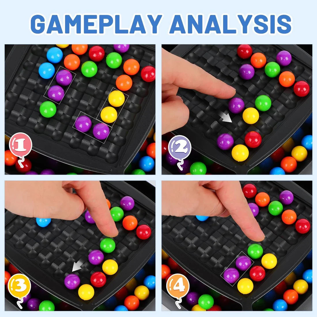 Juego de mesa Fidtoy Rainbow Chessboard Ball para niños y para jugar en familia