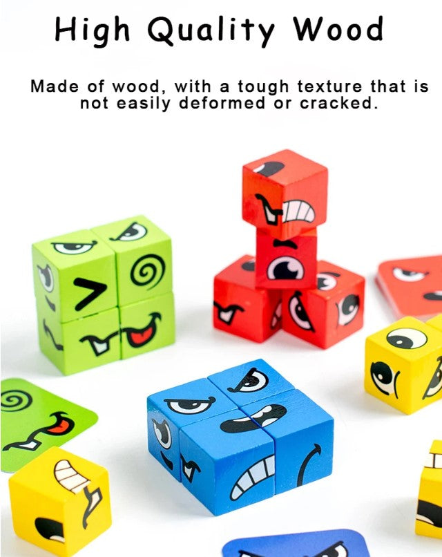 Jeu de course de grimaces - Jeu en bois écologique