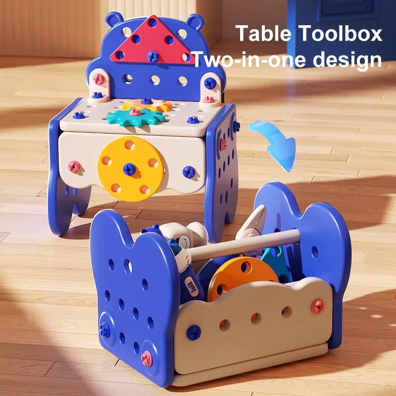 3‑in‑1 Kids Electric Drill & Screwdriver Toolbox – STEM Engineer Play Set, Educational DIY Assembly Toy