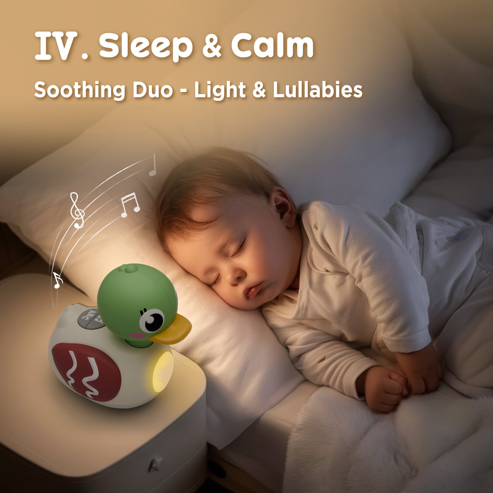 Fidtoy Juguete Musical Pato para Bebé con Luces y Sonidos