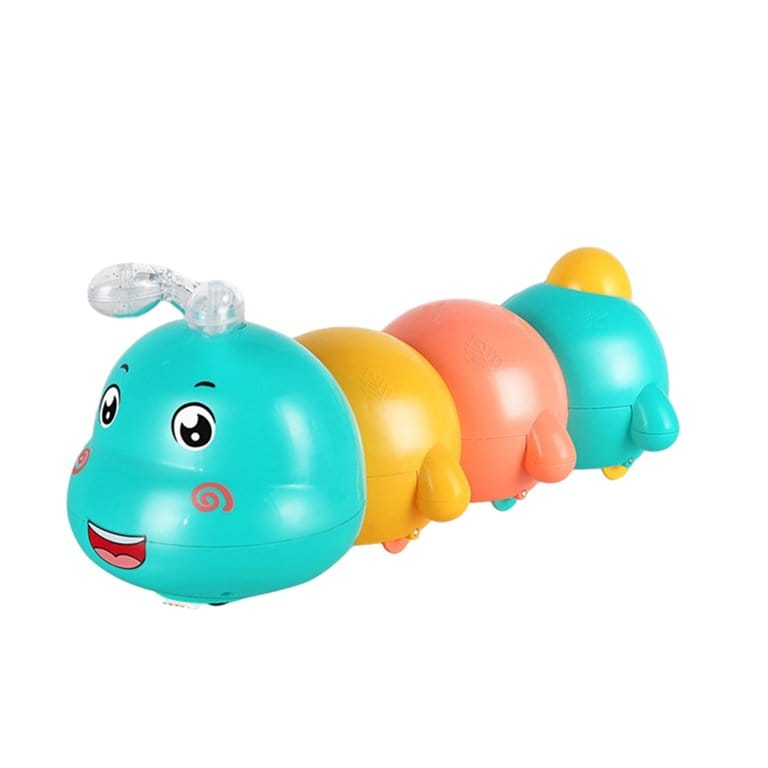 Fidtoy Magnetic Electric Caterpillar Light Sound Toy Set for Toddlers Crawling Music Play Age 12M+
