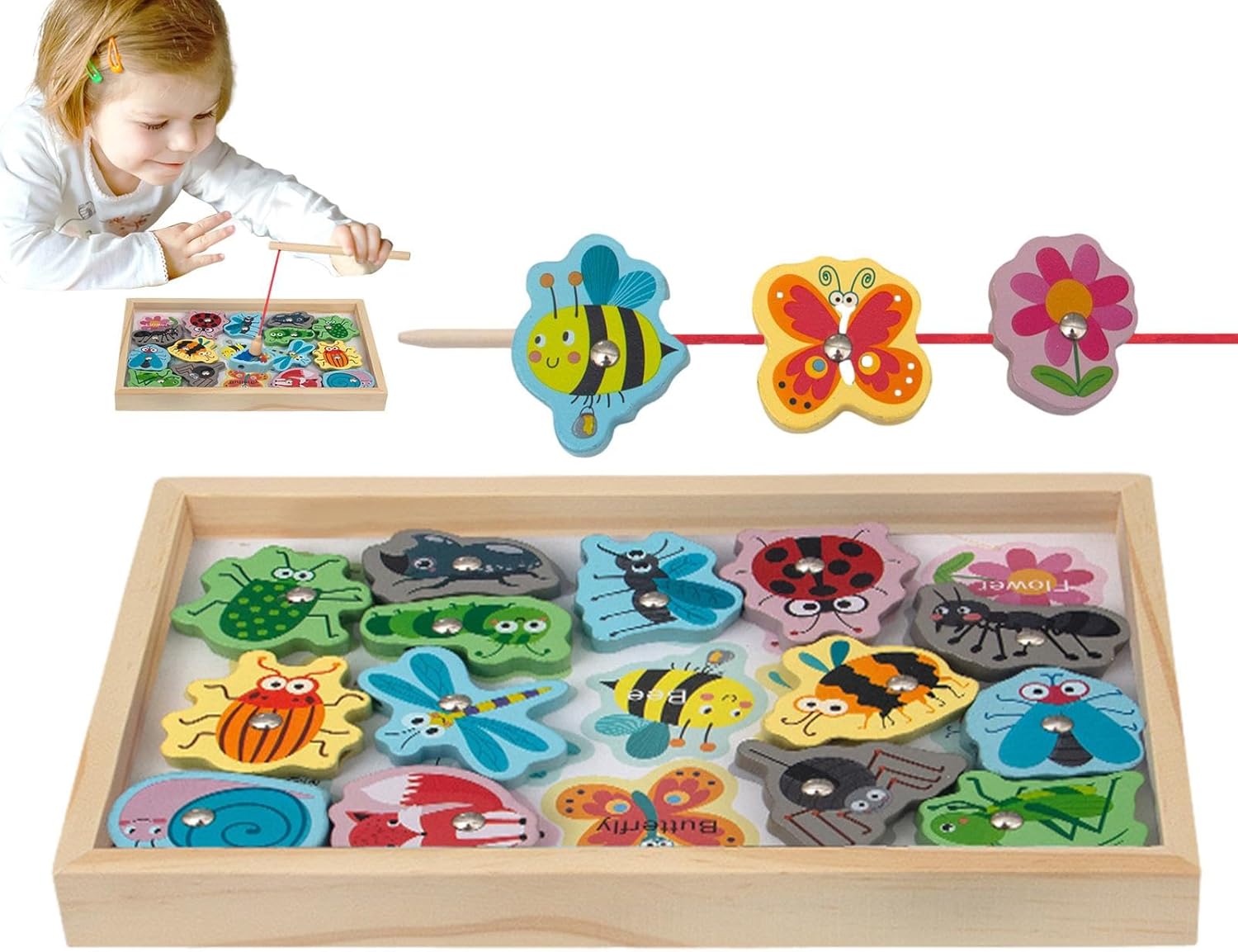 Educational Fishing Toys - Safe and Harmless 2-in-1 Magnetic Fishing Games - Fishing Game for Toddlers, Magnetic Fishing Toys, Gift for Kids
