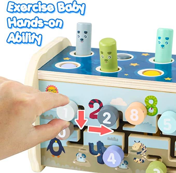 Dream Babies | Juguete educativo de madera Montessori 3 en 1