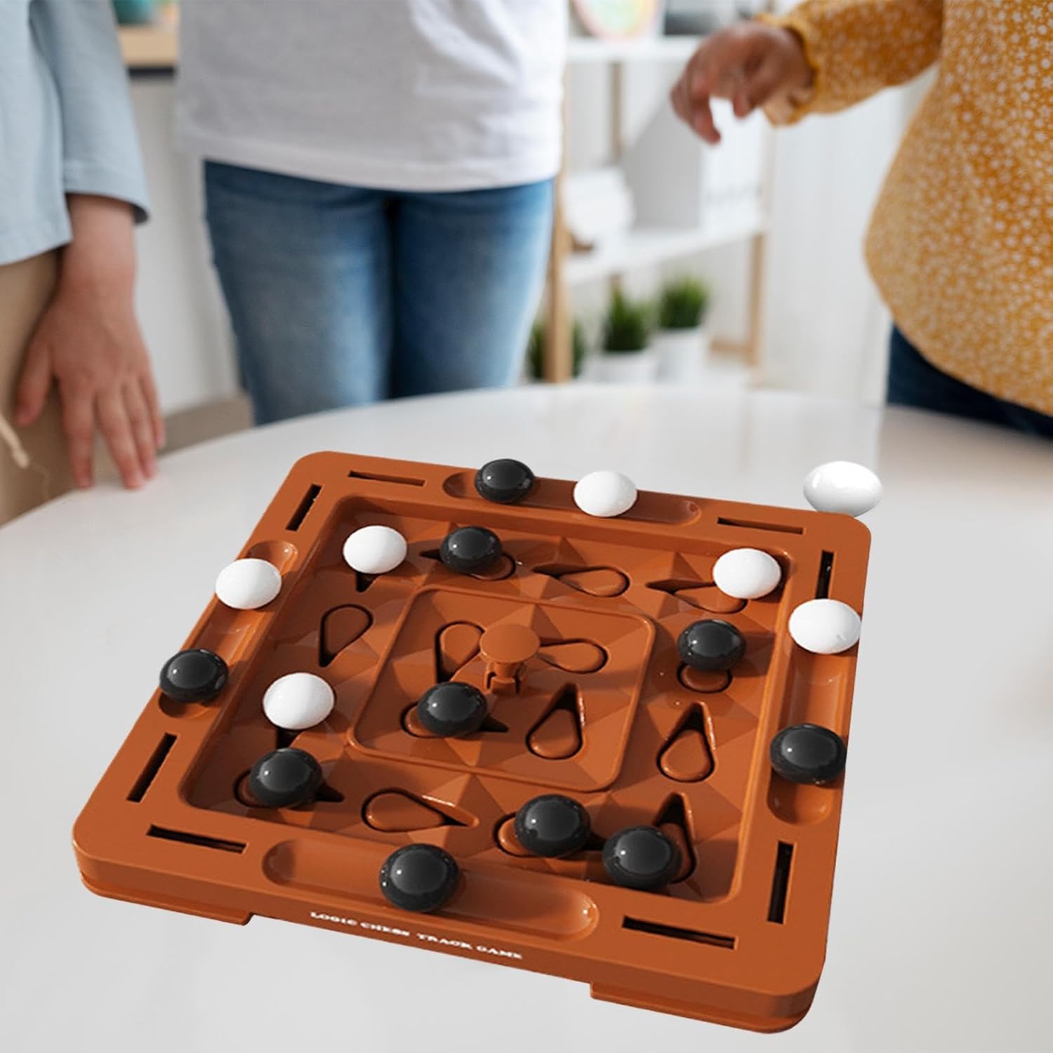 Juego de Mesa de Estrategia de Ajedrez con Canicas Lógicas - 08A