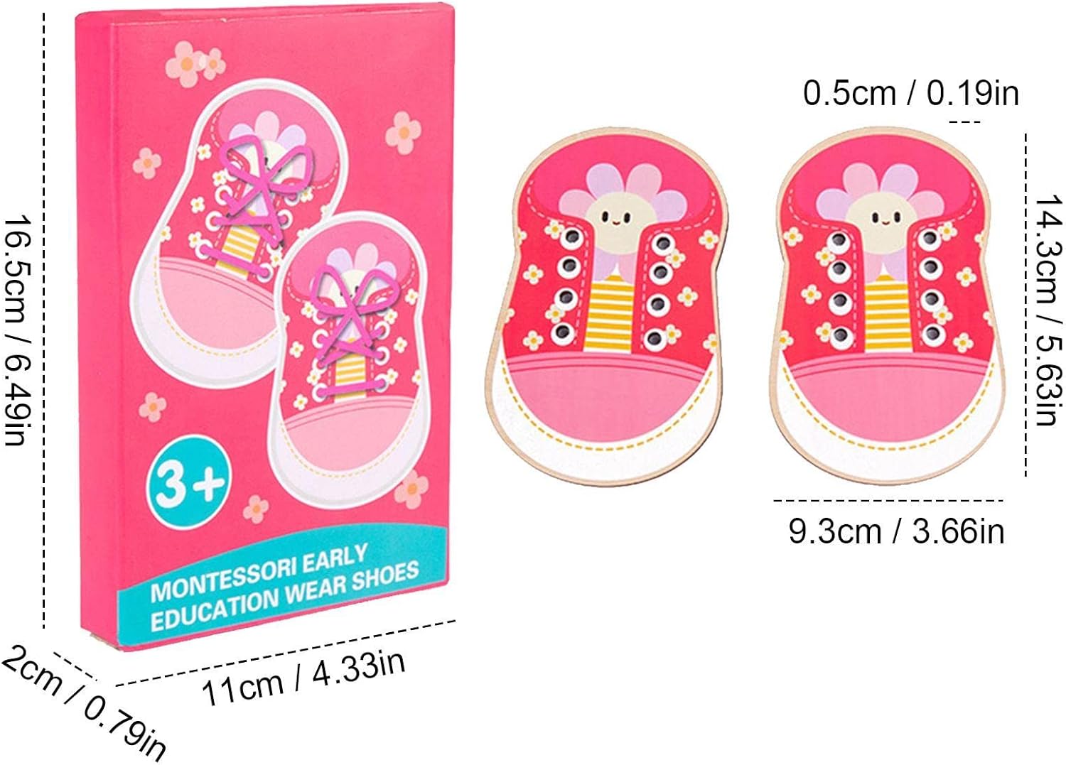 Chengstore, juguete de cordones para zapatos, juguete de cordones para zapatos para niños pequeños | Práctica de atar zapatos para niños, juguete para aprender a atar cordones, juguete para habilidades motoras finas, juego de enhebrar