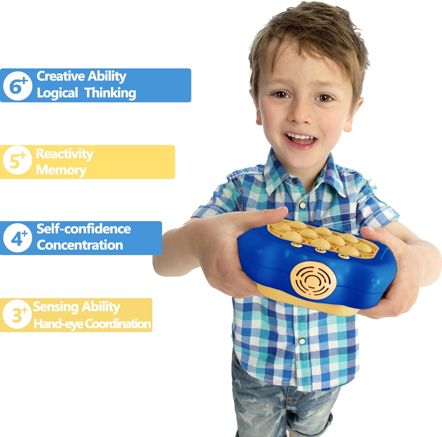 Fidtoy Pop It Game Console – Handheld Light Up Sensory Toy for Kids 3+
