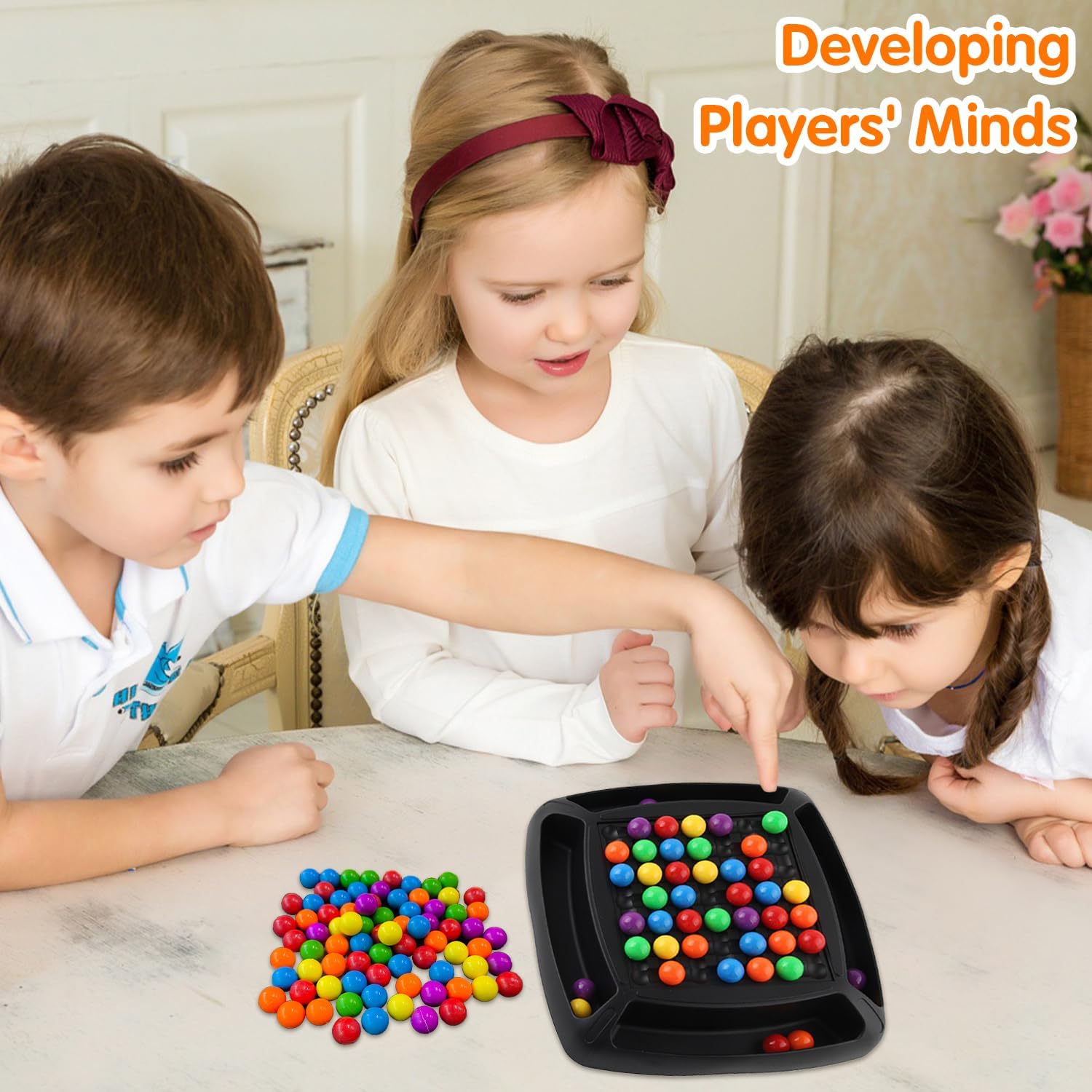 Juego de mesa Fidtoy Rainbow Chessboard Ball para niños y para jugar en familia