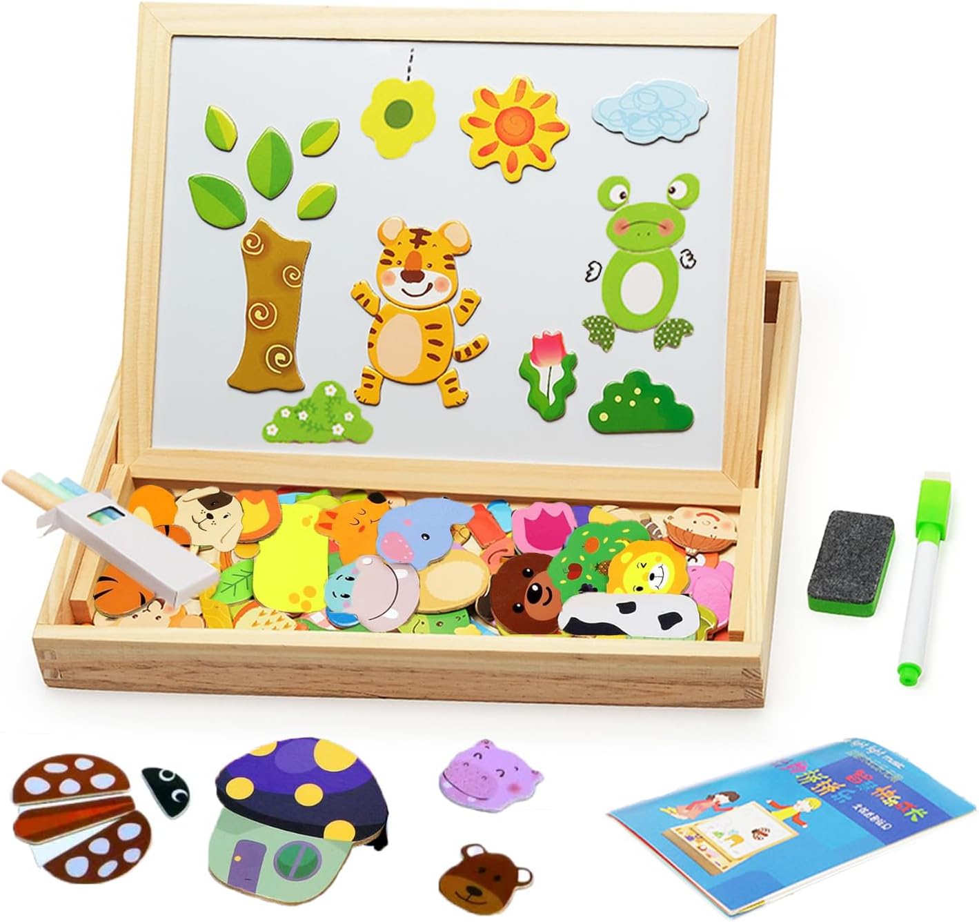 Fidtoy Magnetic Drawing Board Puzzle Toy for Kids 2+