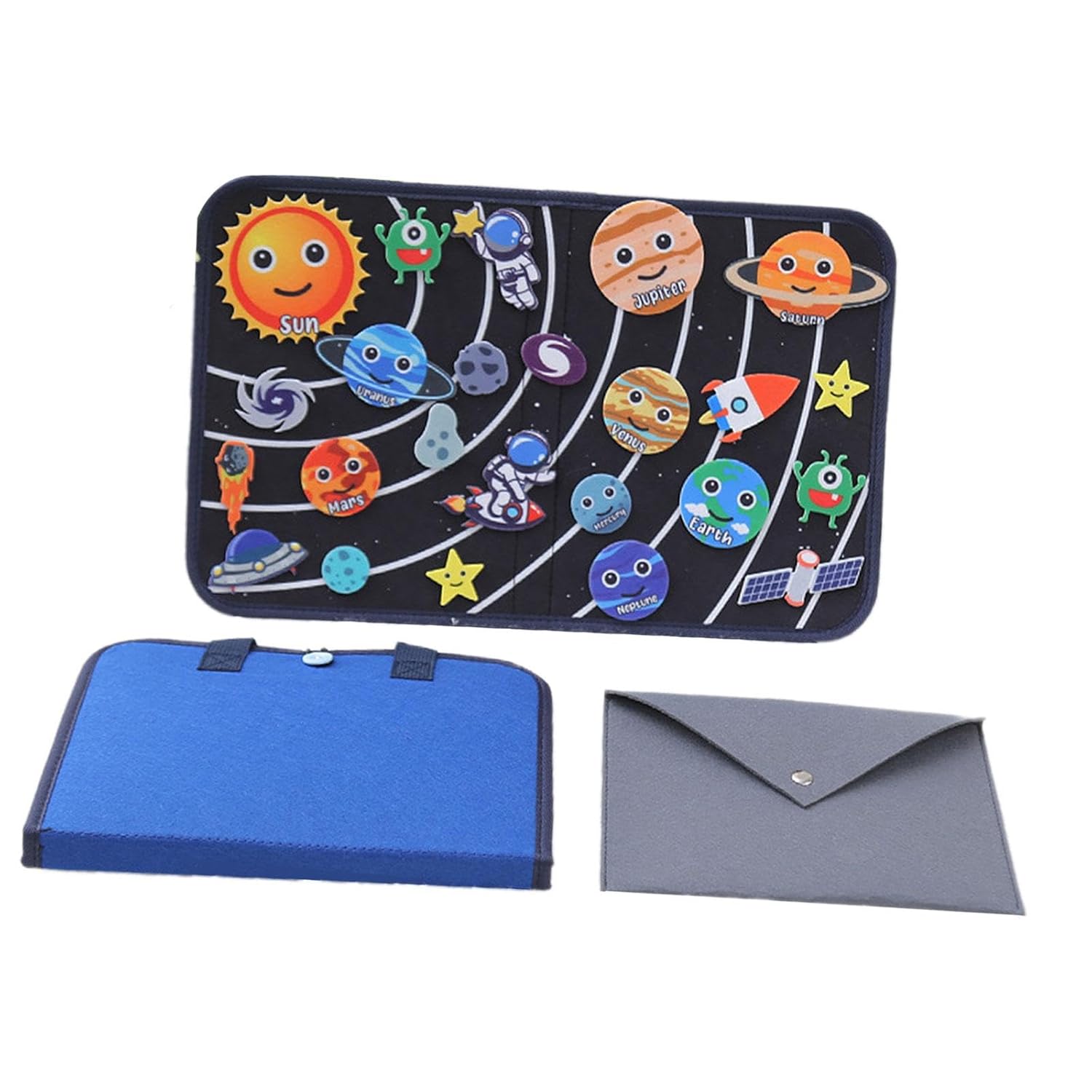 ATORSE Montessori Toy Early Education Portable Hand Eye Coordination Busy Board Set Sky