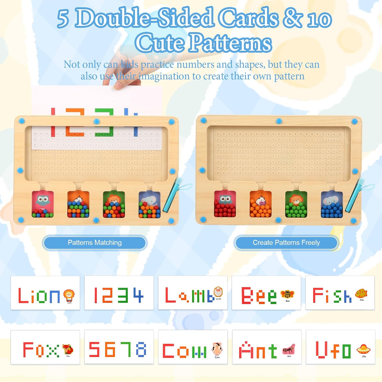 Fidtoy Laberinto Magnético Juguete Montessori para Niños Pequeños Tabla de Aprendizaje del Alfabeto a Juego de Colores Habilidades Motoras Finas Rompecabezas Educativo Juguete Silencioso de Viaje Regalo