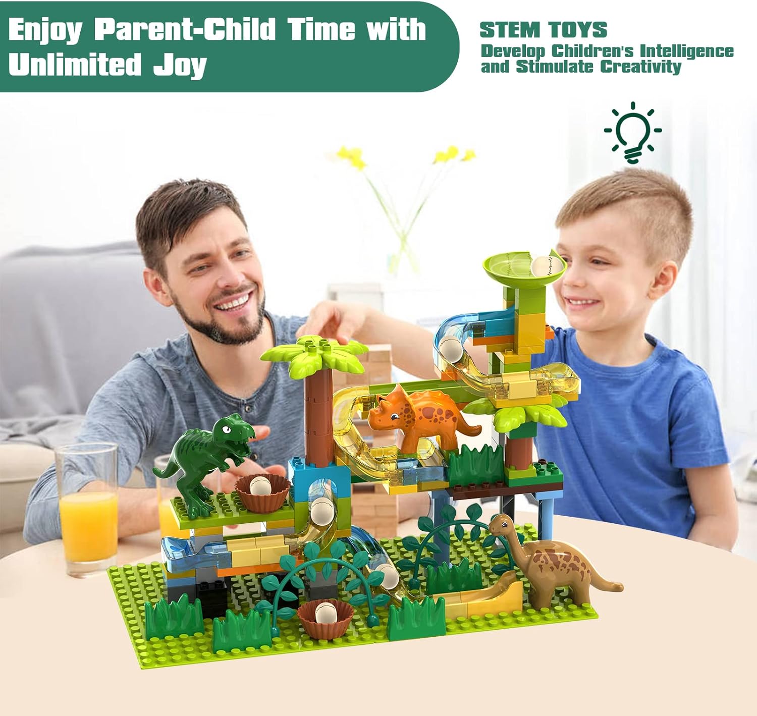 Circuito de Canicas de Dinosaurio para Niños