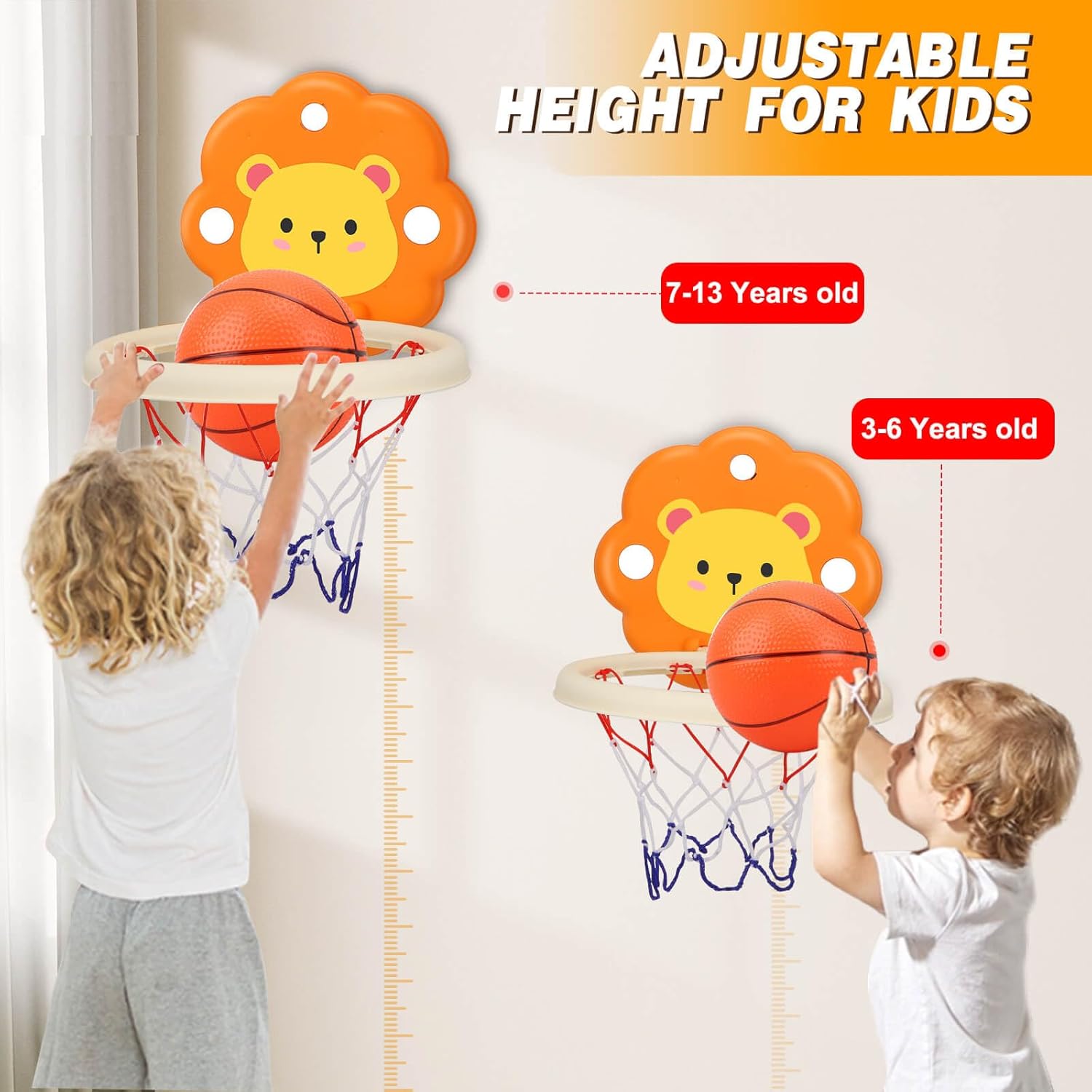 Juego de baloncesto divertido León para niños - 024