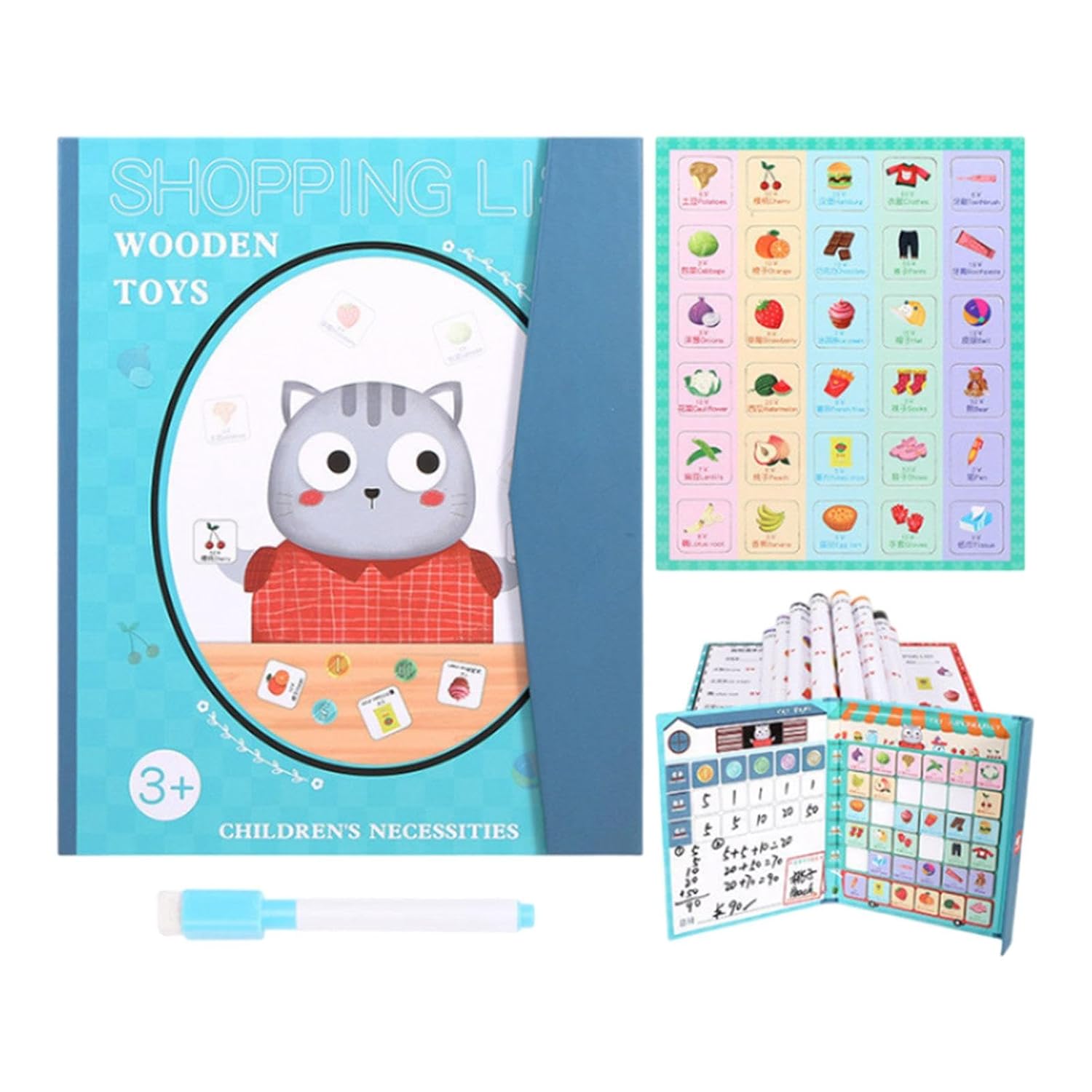 ATORSE Juguetes educativos para niños pequeños, juguete para practicar el control del lápiz para niños a partir de 3 años, estilo H de regalo