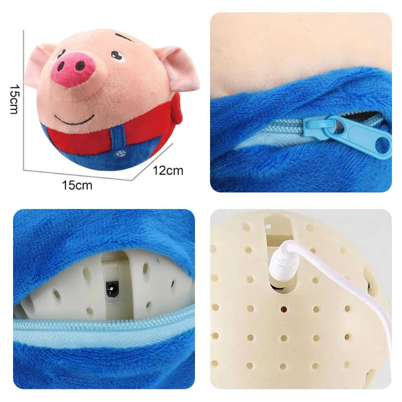 Fidtoy Active Moving Pet Plush Toy for Toddlers & Pets | Interactive Bouncing Sound Toy for Home Play