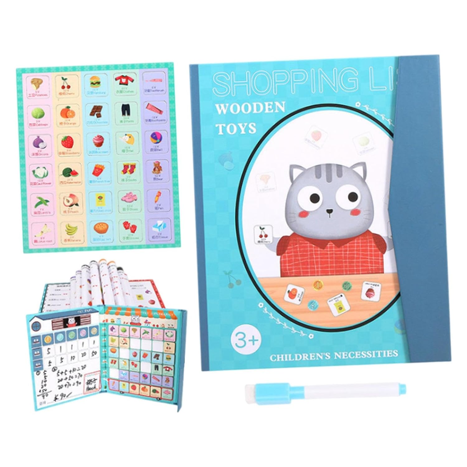ATORSE Juguetes educativos para niños pequeños, juguete para practicar el control del lápiz para niños a partir de 3 años, estilo H de regalo