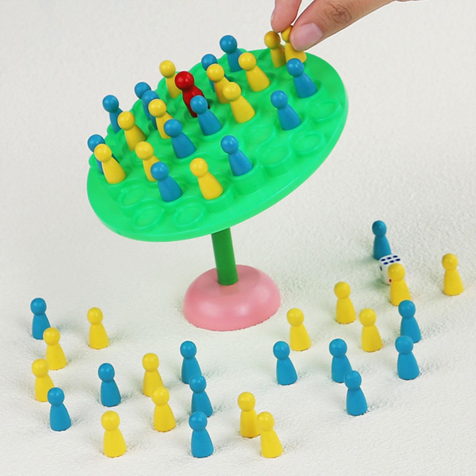 Juguete Fidtoy Balance Tree – Juego interactivo de madera apilable para niños mayores de 3 años
