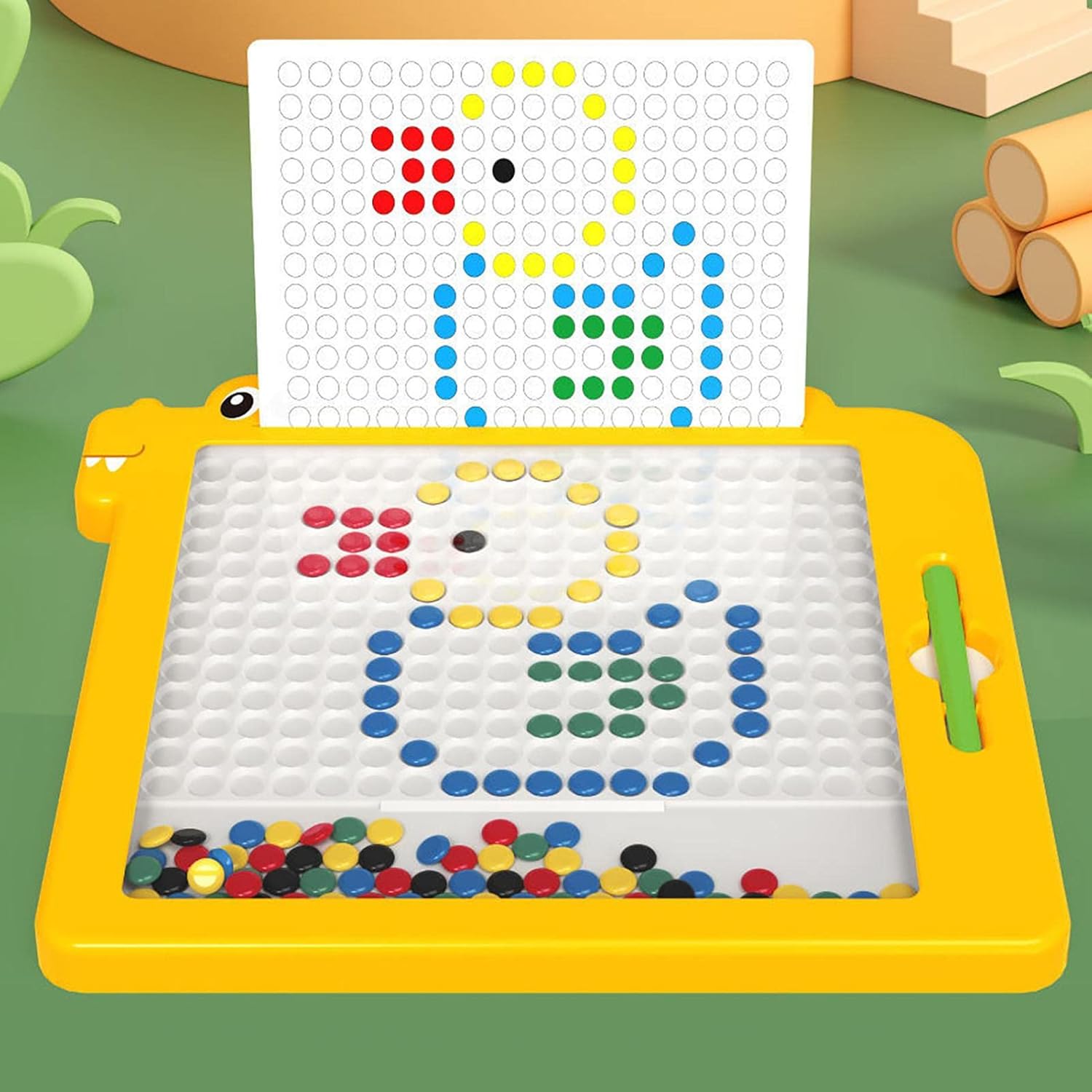 Fidtoy Magnetic Drawing Board for Kids – Montessori Art & Creative Bead Toy for Toddlers