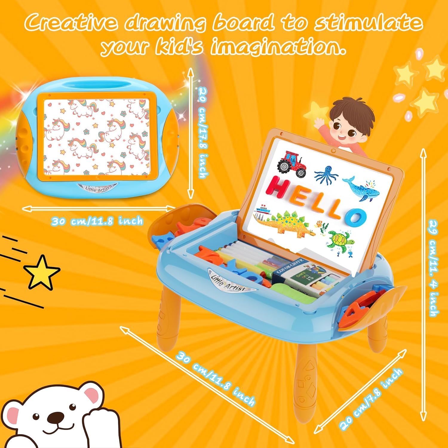 Fidtoy Double-Sided Toddler Learning Table