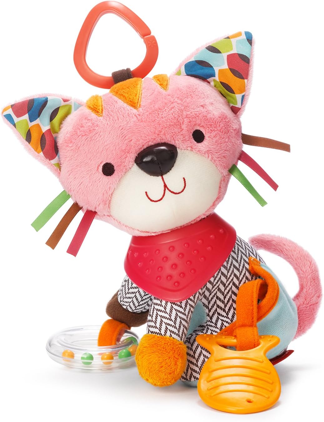 Fidtoy Baby Bandana Buddy Teether and Sensory Toy for Infants | Soft Multi-Sensory Play for Home & Travel